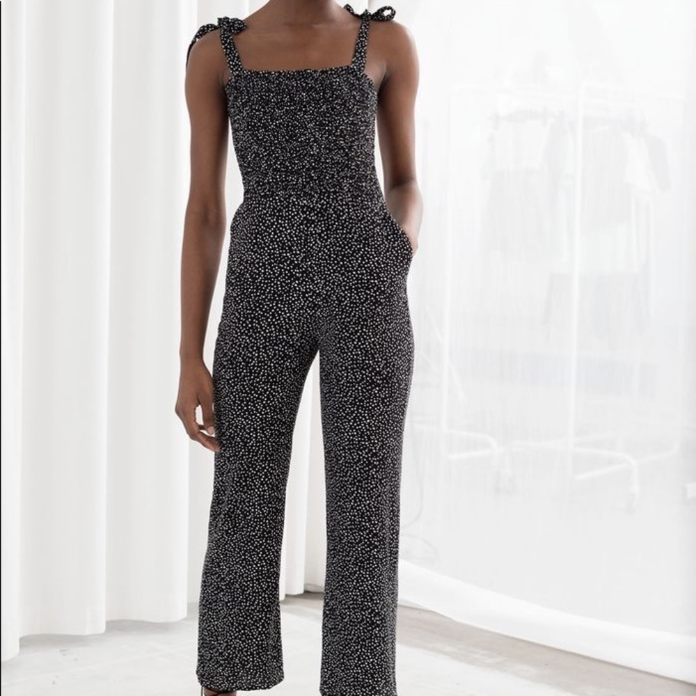 & other stories smocked jumpsuit
